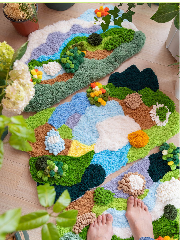 Title 11, Handmade Diy Moss Coaster Carpet Material Packa...