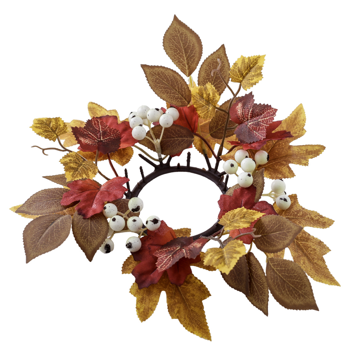 Title 10, Halloween Maple Leaf Candlestick Fruit Candle G...