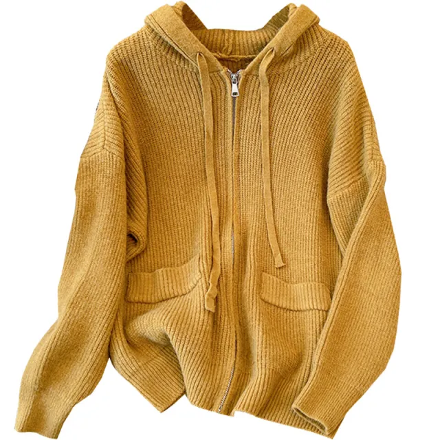 Idle Style Sweaters Cardigan Coat Ginger - Shop at LoveMi