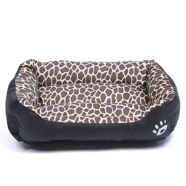 Pet Cushion Mat Square Four Seasons Universal Winter Fleece lined Warm Dogs And Cats Leopard Print - Shop at LoveMi