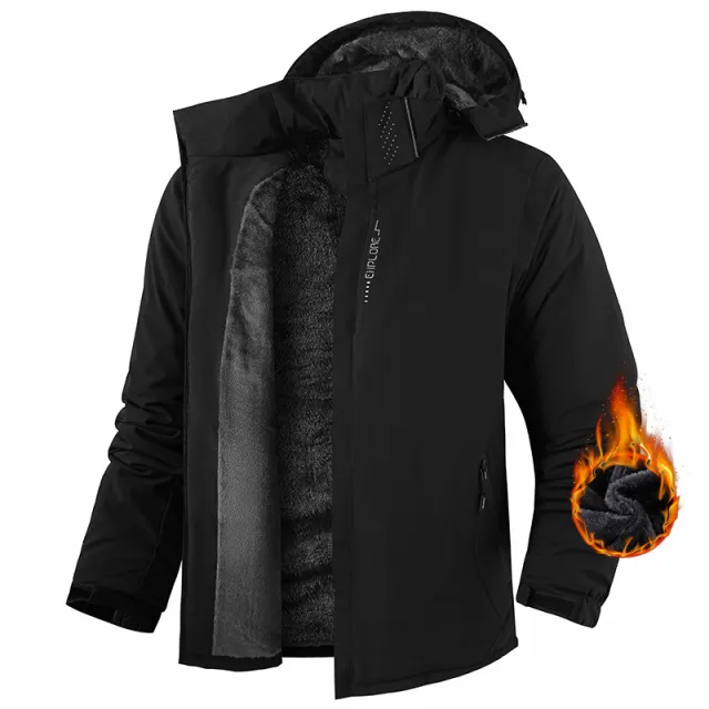 Autumn And Winter Warm Couple Outdoor Wind Coat Black - Shop at LoveMi