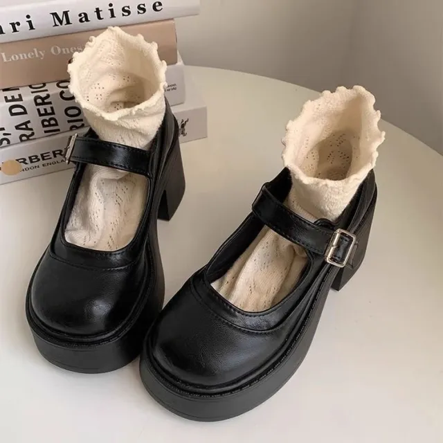 Women's Spring Low cut Platform High Heels Black - Shop at LoveMi