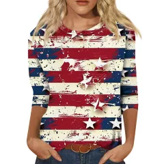 Long Sleeve Round Neck Slim Summer Tie-dyed Printed Clothing - 3W5Zf8M - View 1