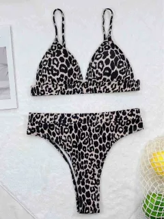 European And American Leopard Print Bikini Swimsuit For Women - Leopard - View 1
