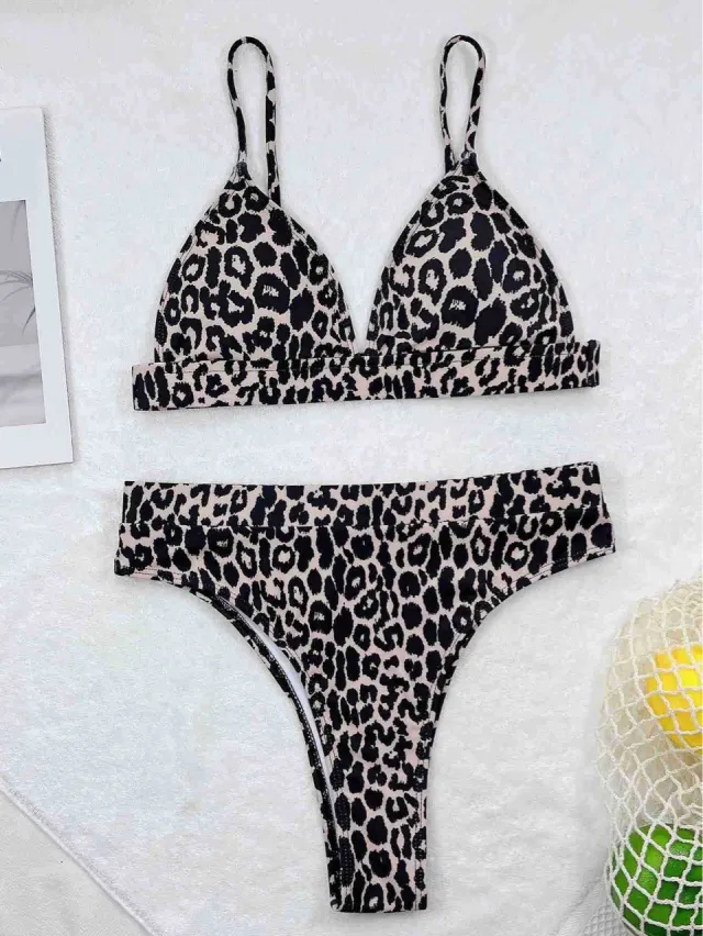 European And American Leopard Print Bikini Swimsuit For Women Leopard - Shop at LoveMi