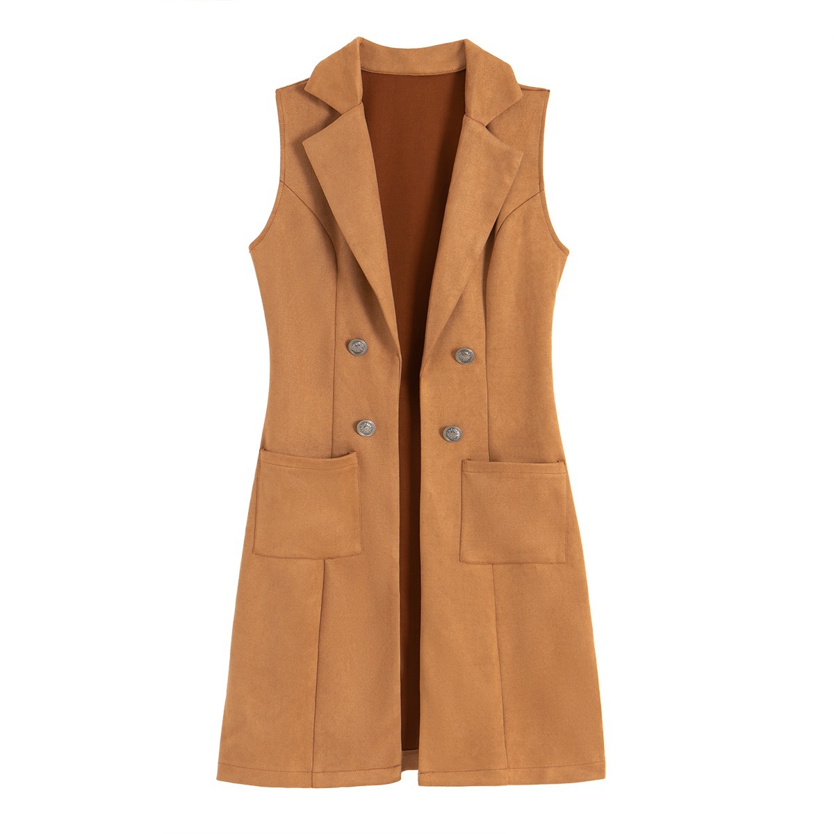 Fashionable Suede Slim-fit Retro Elegant Vest For Women