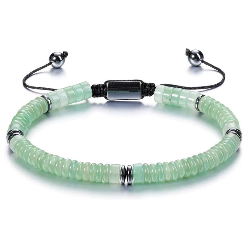 Natural Agate And Black Magnet Stone Bracelet