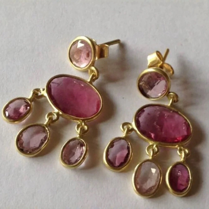 أقراط نسائية طويلة غير منتظمة من الراتنج الملون