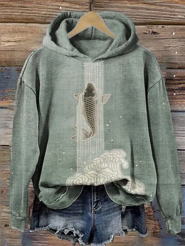 3D Digital printed Sweatshirt For Women Loose fitting Casual Pullover 416Style L - Shop at LoveMi
