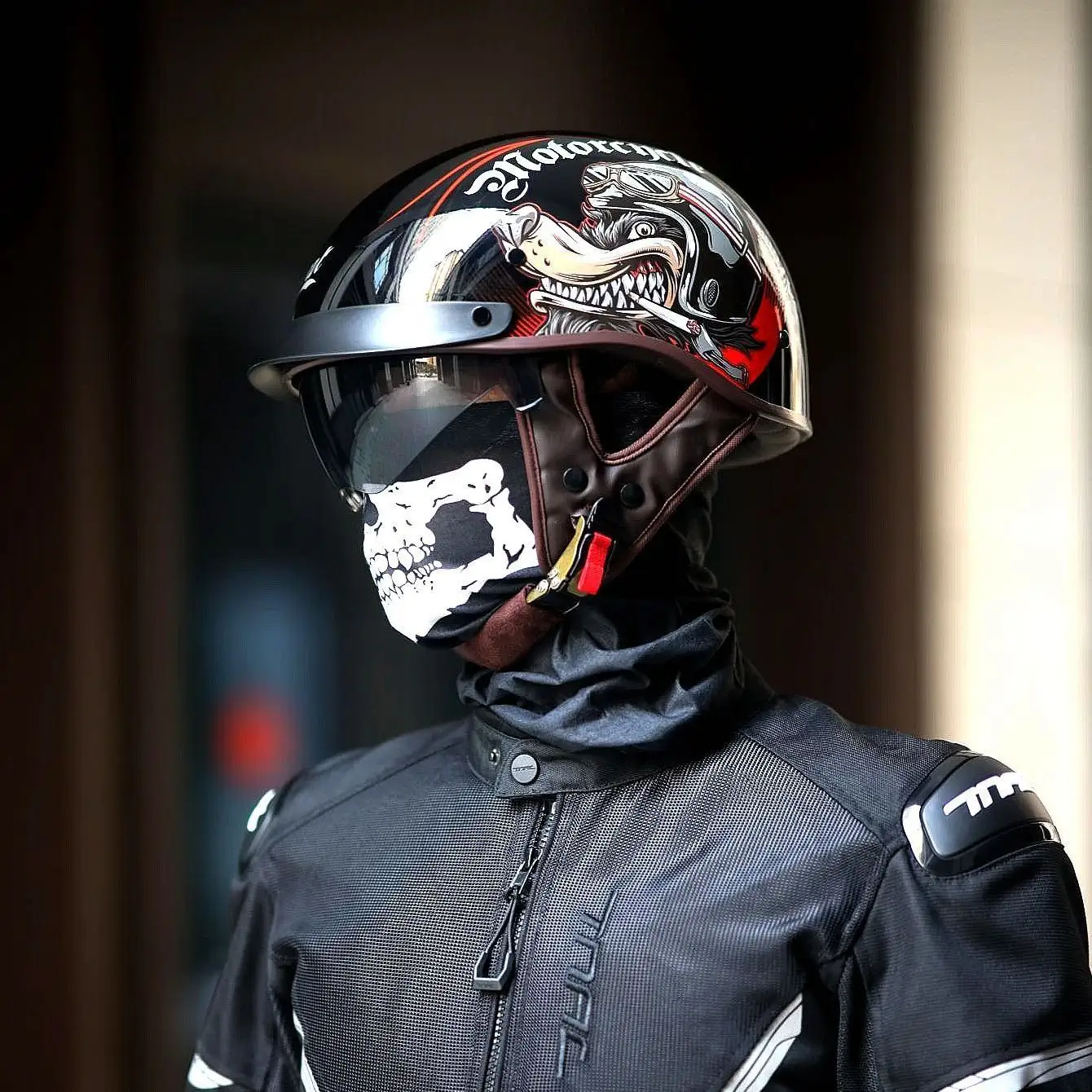 Retro Helmet Electric Motorcycle