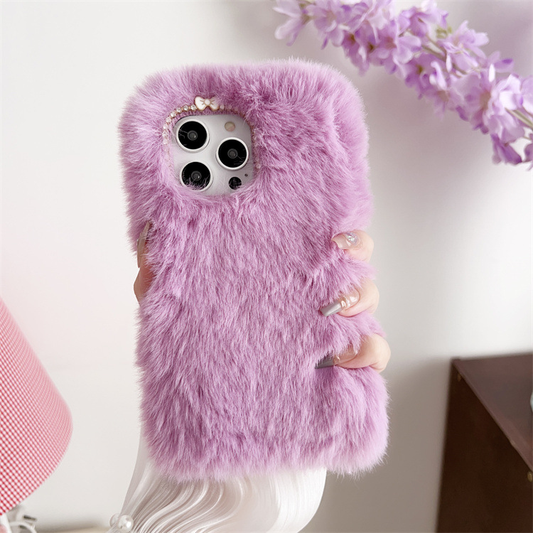 Title 14, Autumn And Winter Plush Sets Of Warm Phone Case