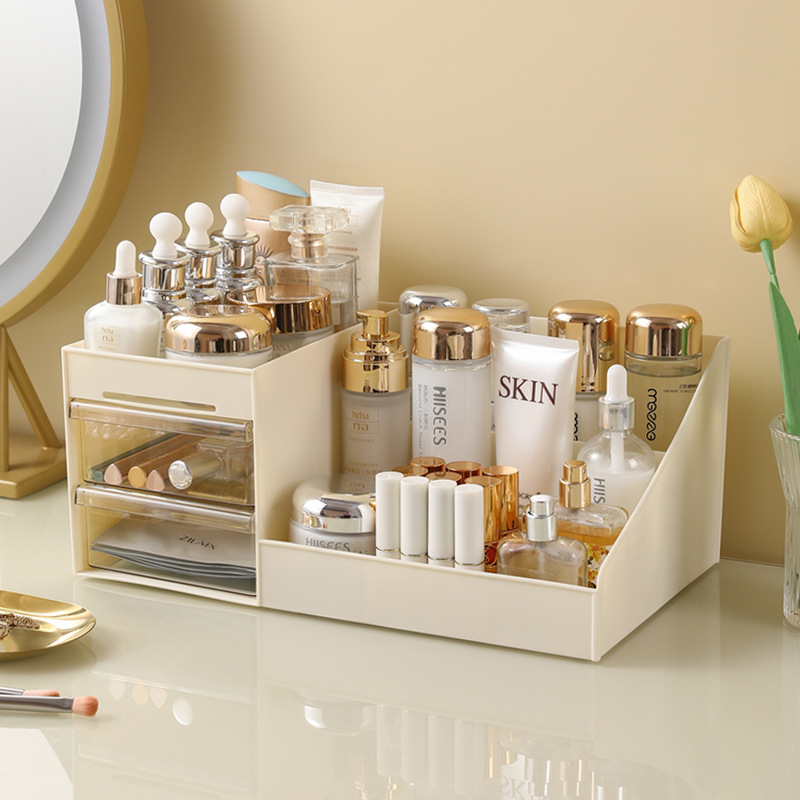 Dust-Proof Desktop Dresser Cosmetics & Lipstick Organizer European-Style Makeup Box