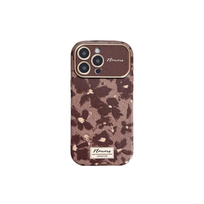 Brown And Floral Shatter-Resistant Phone Case Protective Cover