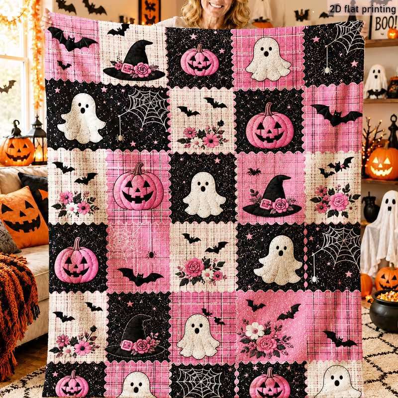 Pătură creativă și versatilă cu imprimeu de Halloween