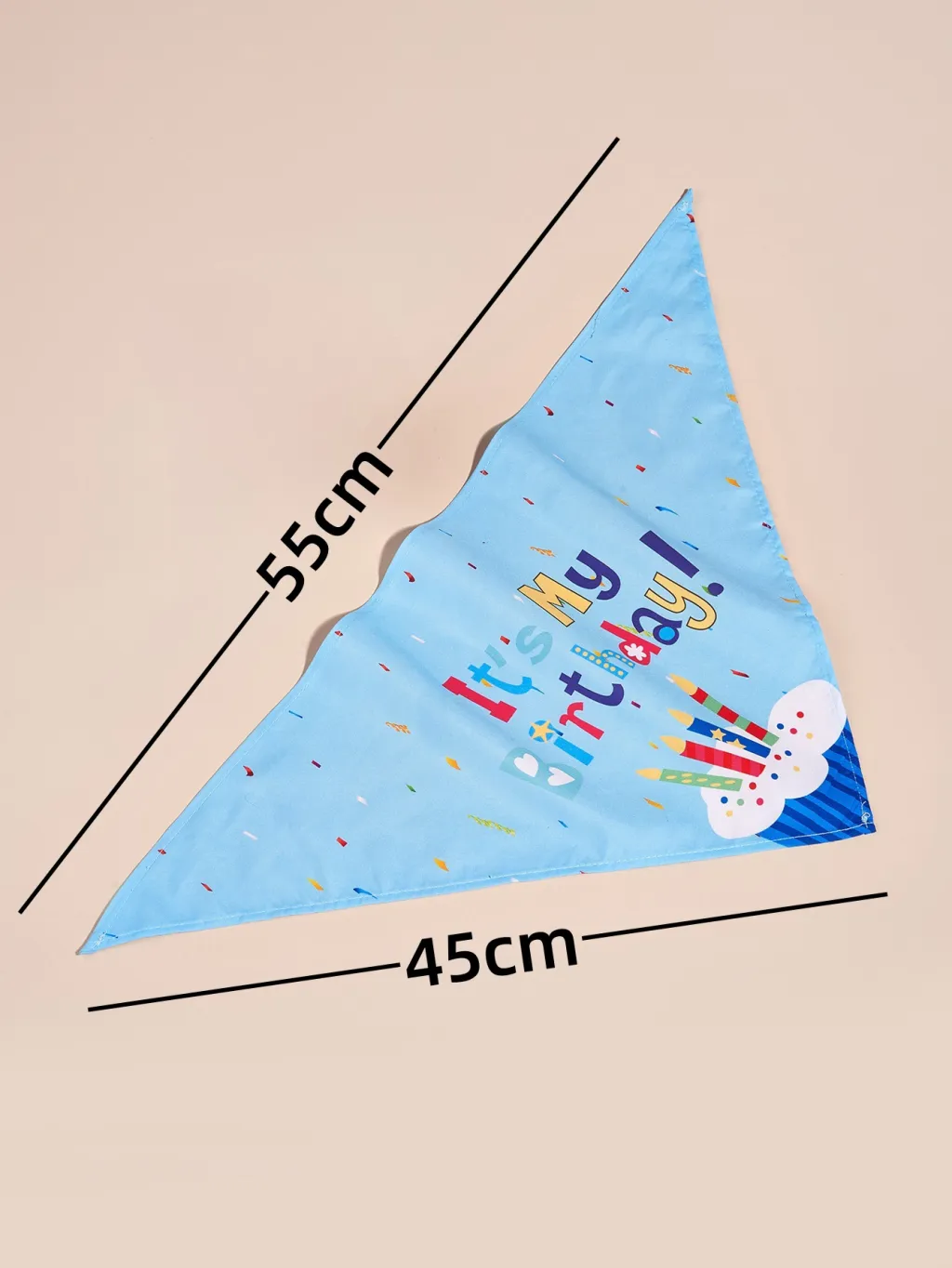 Creative Printing Dog Triangular Binder Birthday Saliva Towel Accessories - Blue Triangular Binder