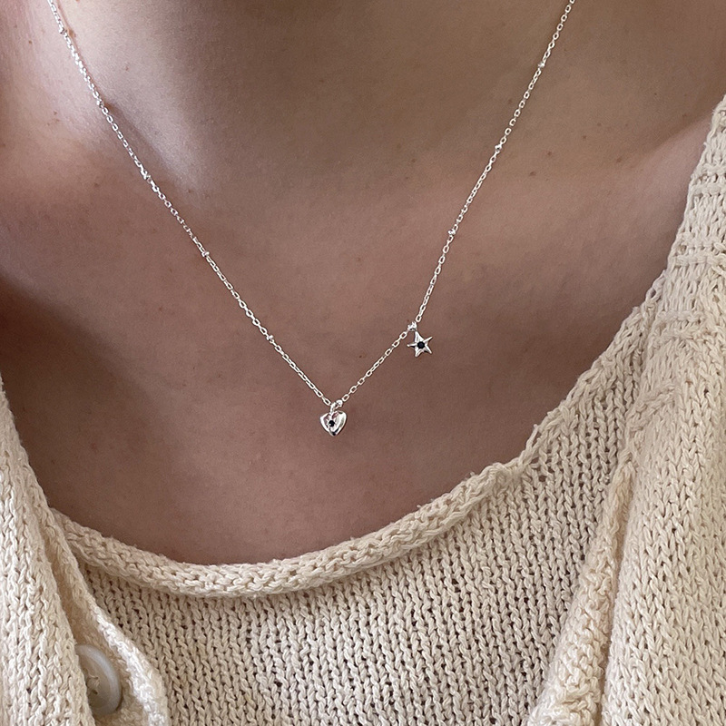 Dainty Zircon Heart Necklace For Women