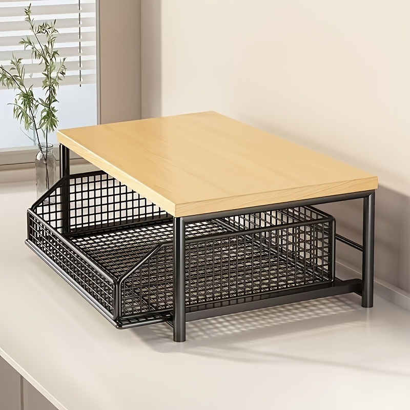 Portable And Simple Kitchen Countertop Riser Storage Rack