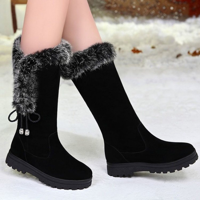 Faux Suede Mid-Calf Boots, picture 5 of 5