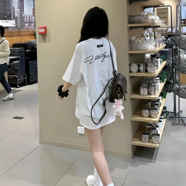 Short Sleeved Women's Summer Design With A Niche And Loose Fit White - Shop at LoveMi