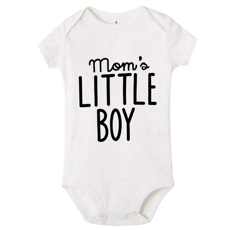 Mom's Little Boy Multicolor One-piece Romper Baby Bodysuit