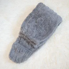 Autumn And Winter Leg Guard Women's Thickened Warm - Hemp Pattern Light Grey - View 1