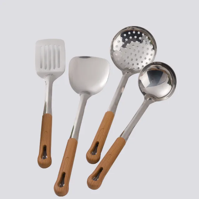 Stainless Steel Spatula And Soup Spoon Kitchen Utensils 4Piece Set - Shop at LoveMi