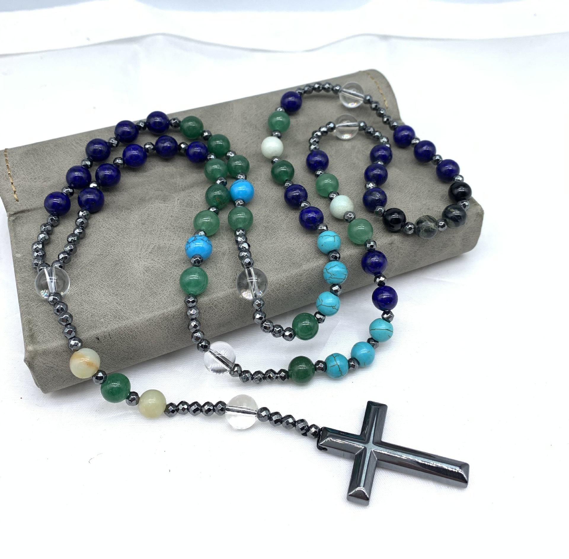 Men's Fashion Color Natural Stone Necklace - 8