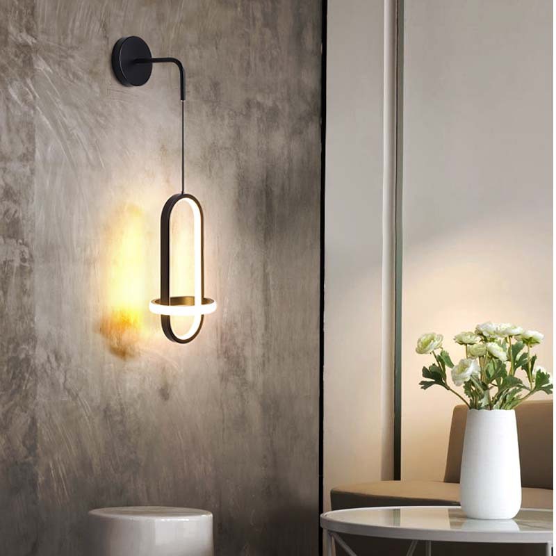 Nordic Light Luxury Wall Background Wall Bedroom Bedside Lamp - Image 1