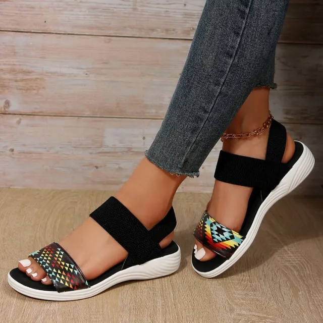 Houndstooth Striped Flat Casual Shoes 933 Flower Rhombus 37 - Shop at LoveMi