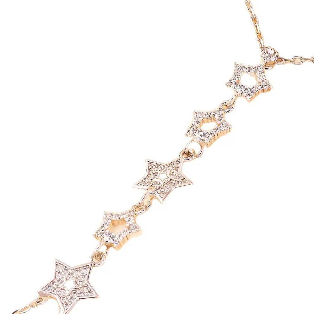 Five-pointed Star Openwork Rhinestone All-match Fingerless Bracelet