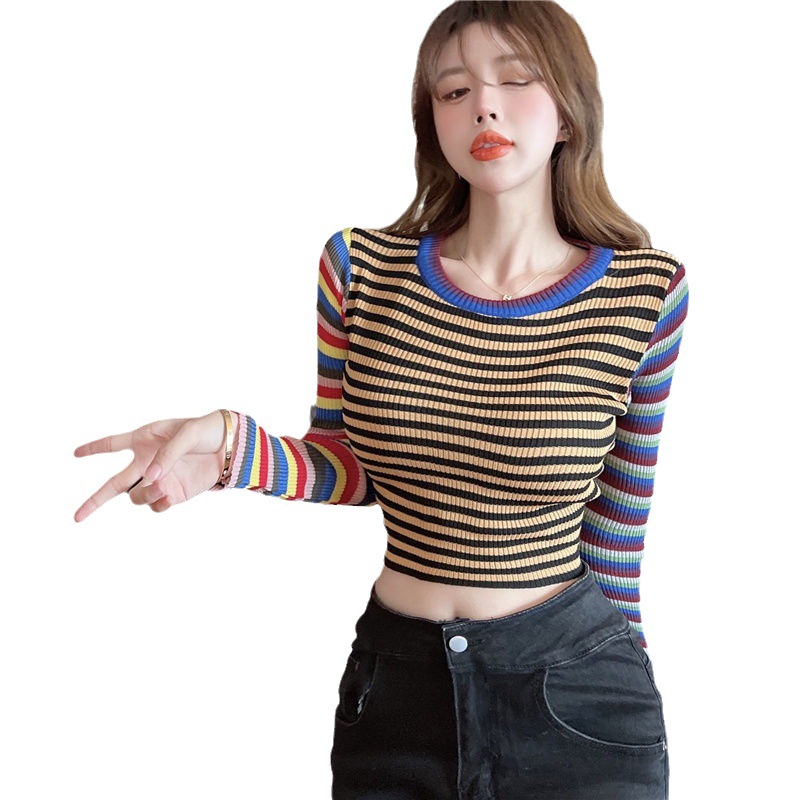 Women's Korean-style Vintage Stripe Knitwear