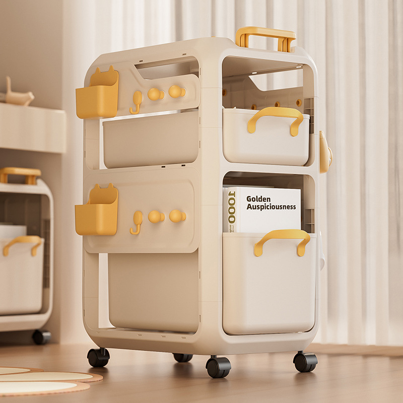Schoolbag Shelf Movable Small Cart For Toys And Home Use