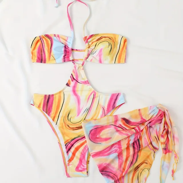 European And American Bikini Swimsuit Three piece One piece Swimsuit Picture Color S - Shop at LoveMi