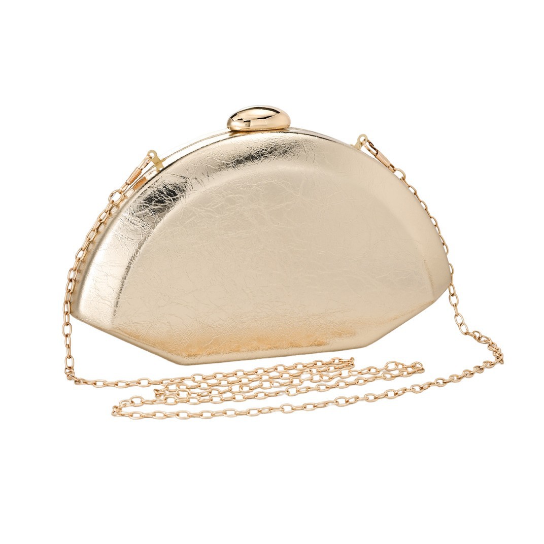 Womens Glossy Clutch Evening Bag Shoulder Chain Bag