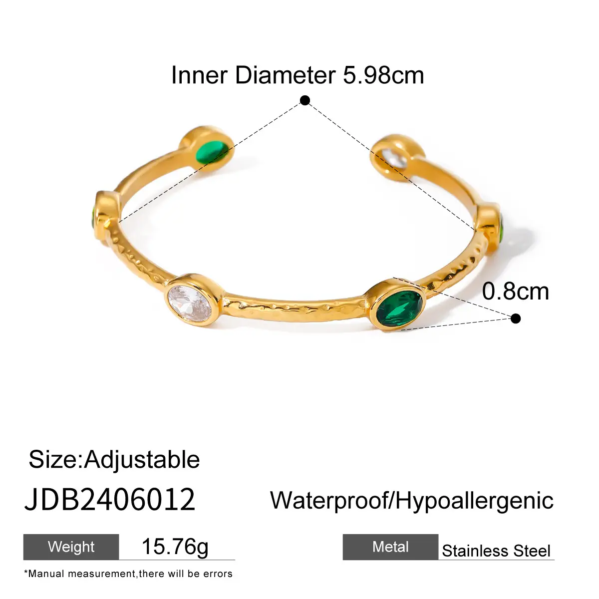 European And American Stainless Steel Zircon Bracelet High Sense