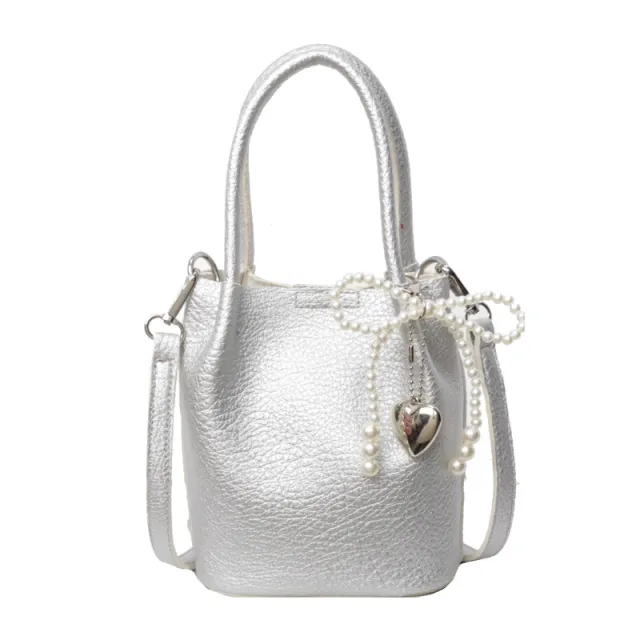 Handbag Women's 2 Tote Bag Cross Body Bucket Bag Silver - Shop at LoveMi