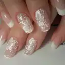 24 Pieces Nail Art High Fashion Simple Rhinestone Butterfly Flower Cow Wear Nail view 24