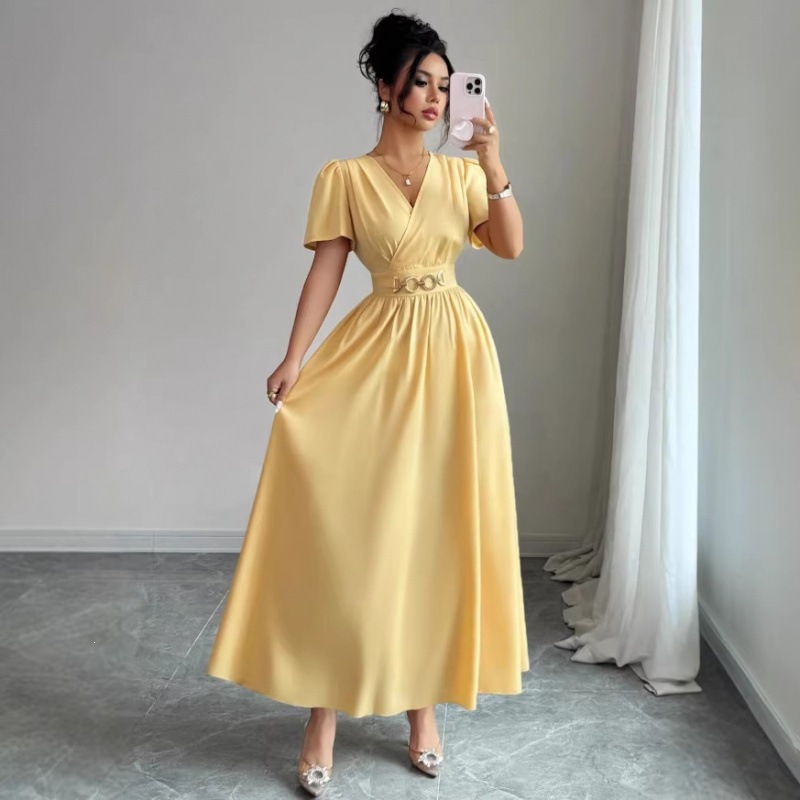 New Womens Waist-cinching Casual Dress