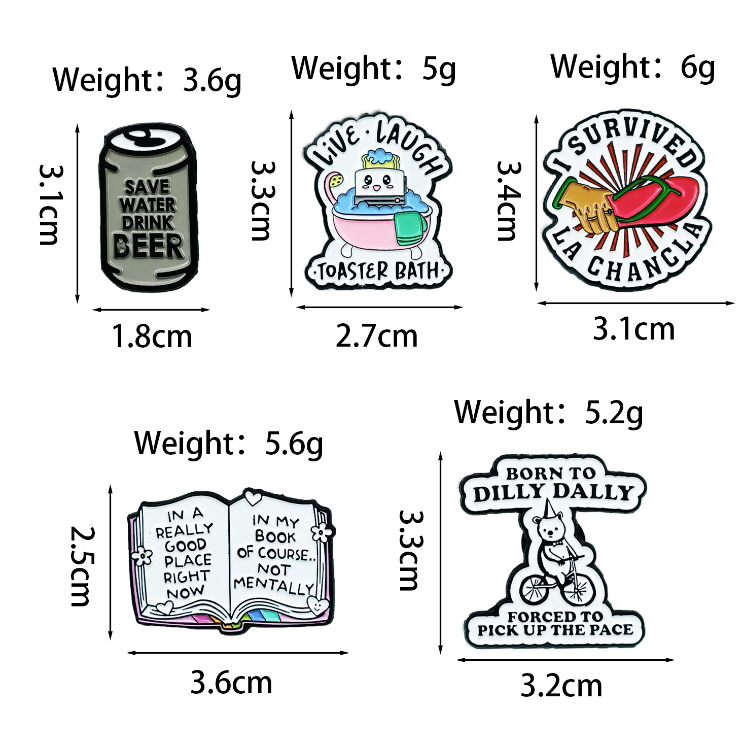 Cute Cartoon Pin Brooch With A Unique Design Made Of Metal