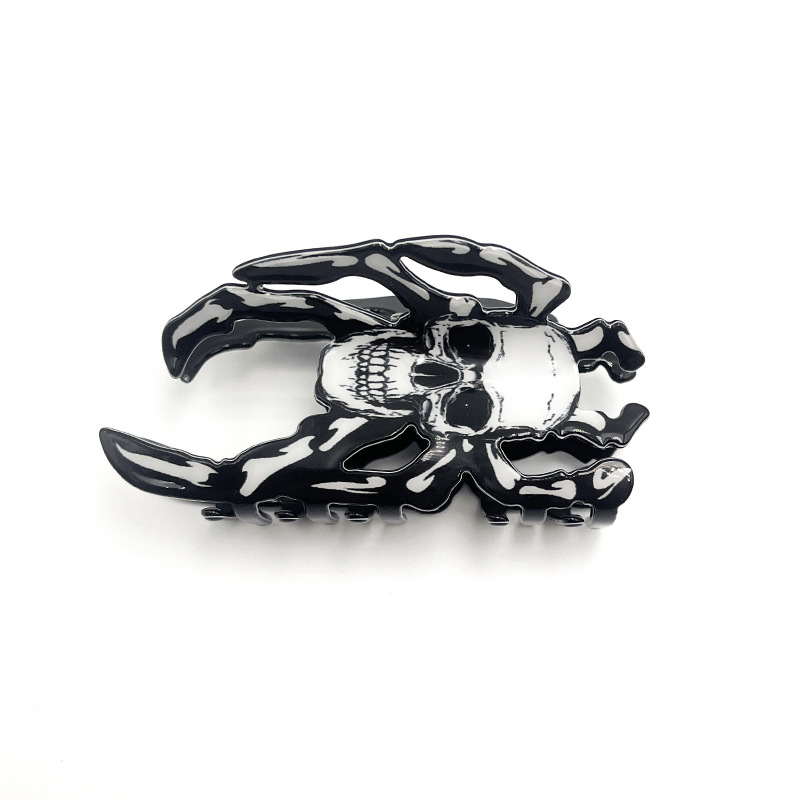 Halloween Grip Acrylic Spider Retro Updo Clip