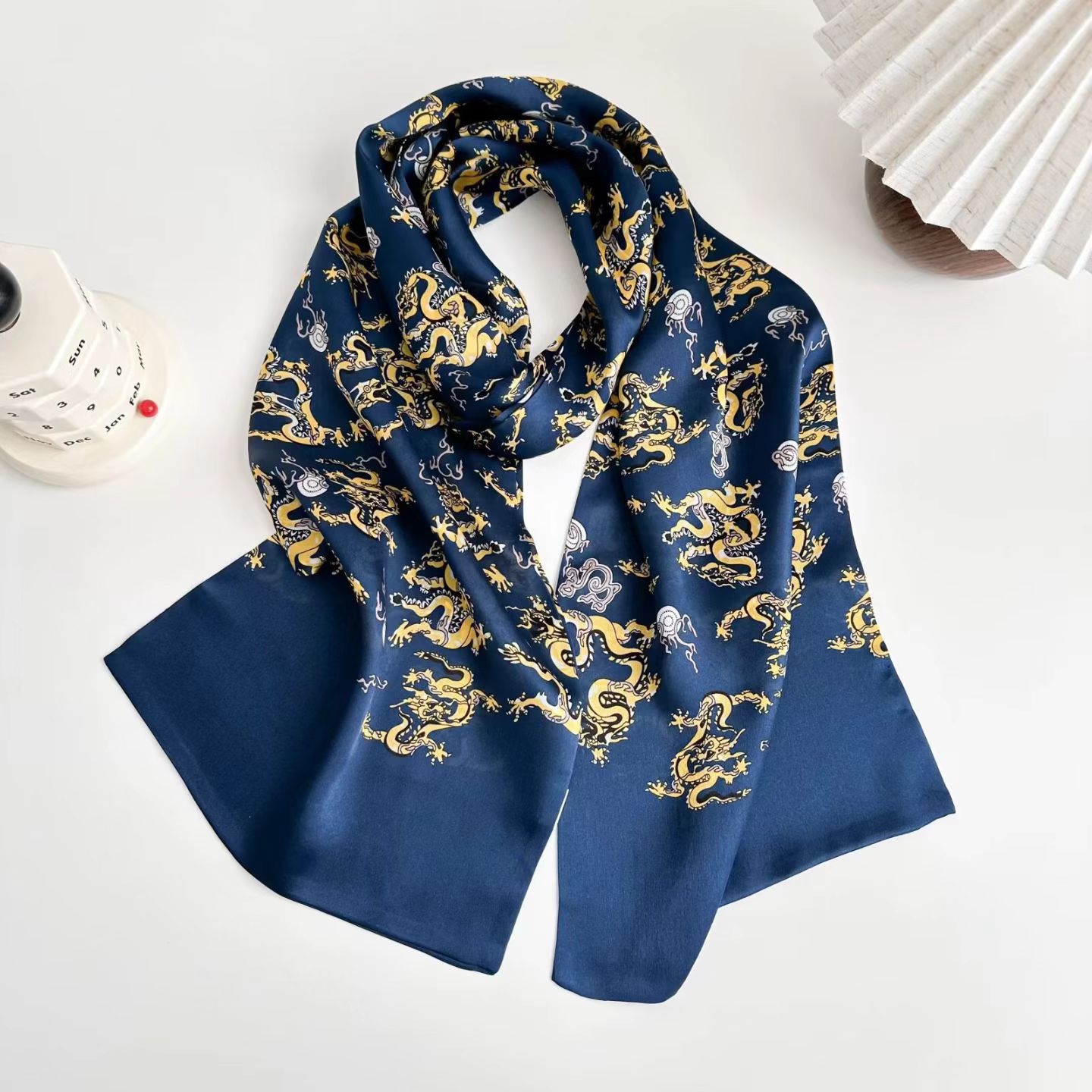 New Double-sided Printed Silk Men's Scarf