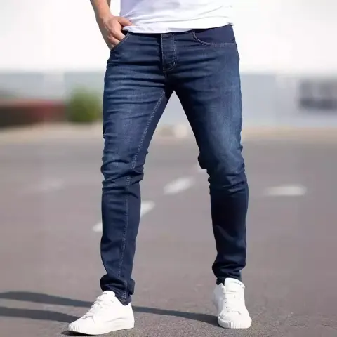 Men's Fashionable Worn Slim Casual Jeans