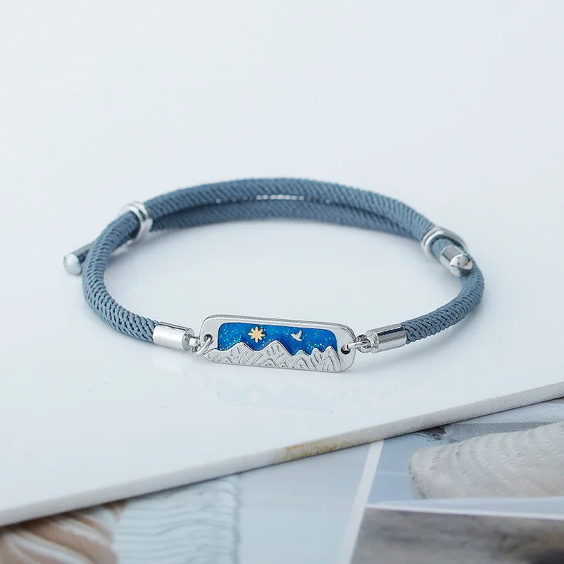 Title 8, Pulsera para Parejas Azul con Pegamento en Gota...