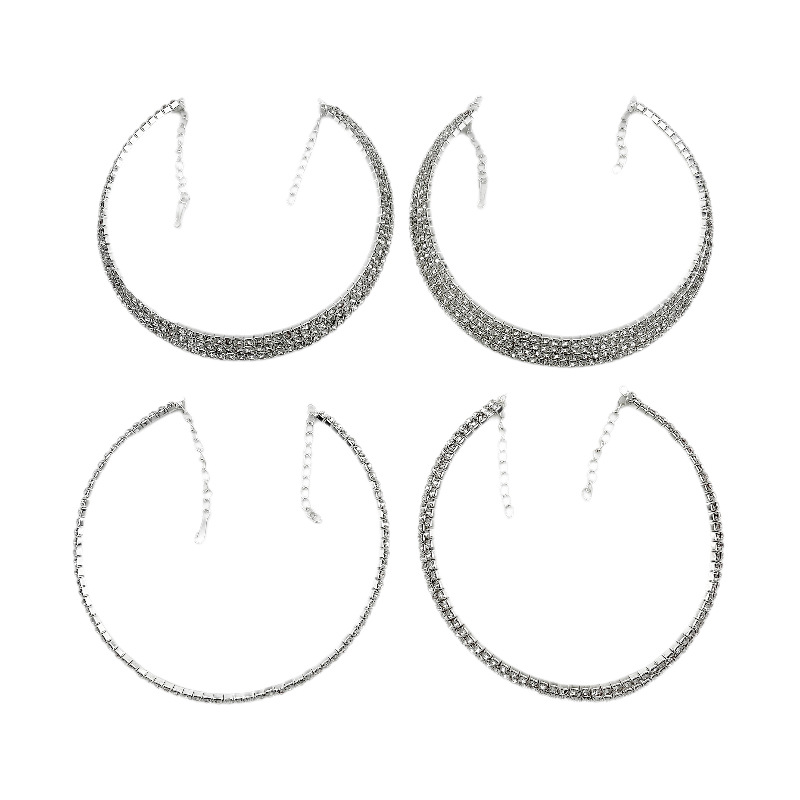 Women's Fashion Simple Double Diamond Necklace