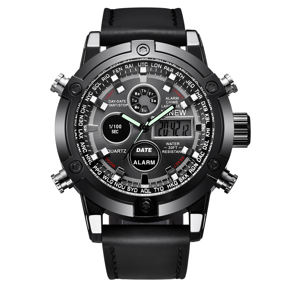 Men's Fashion Belt Multi-functional Watch
