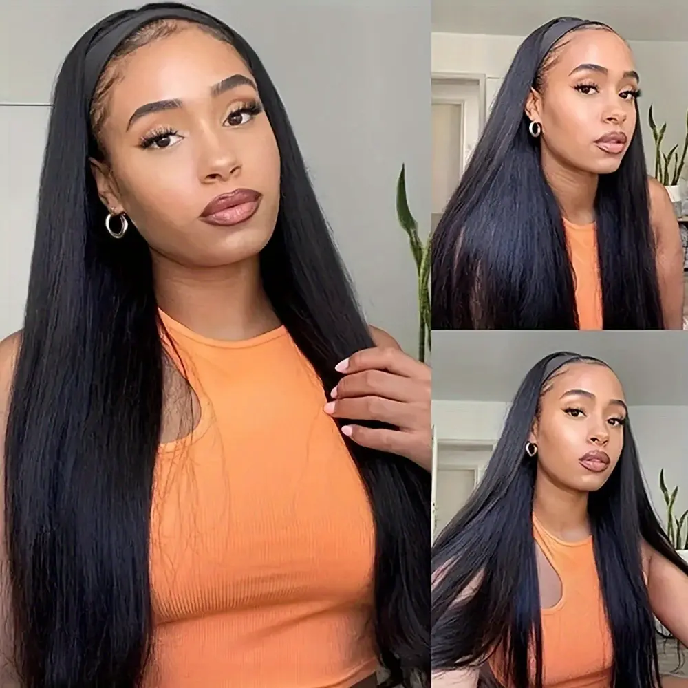 Wig Headband Headscarf Long Straight Hair Curly