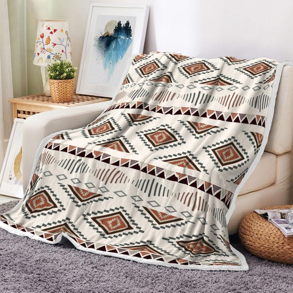 Bohemian-style Flannel Blanket For Cozy Bedding