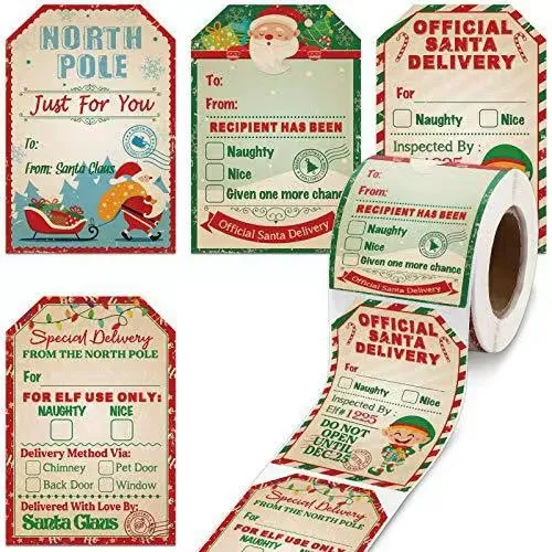 Stickersroll Stickers Christmas Holiday Decoration Gifts Style 2 - Shop at LoveMi
