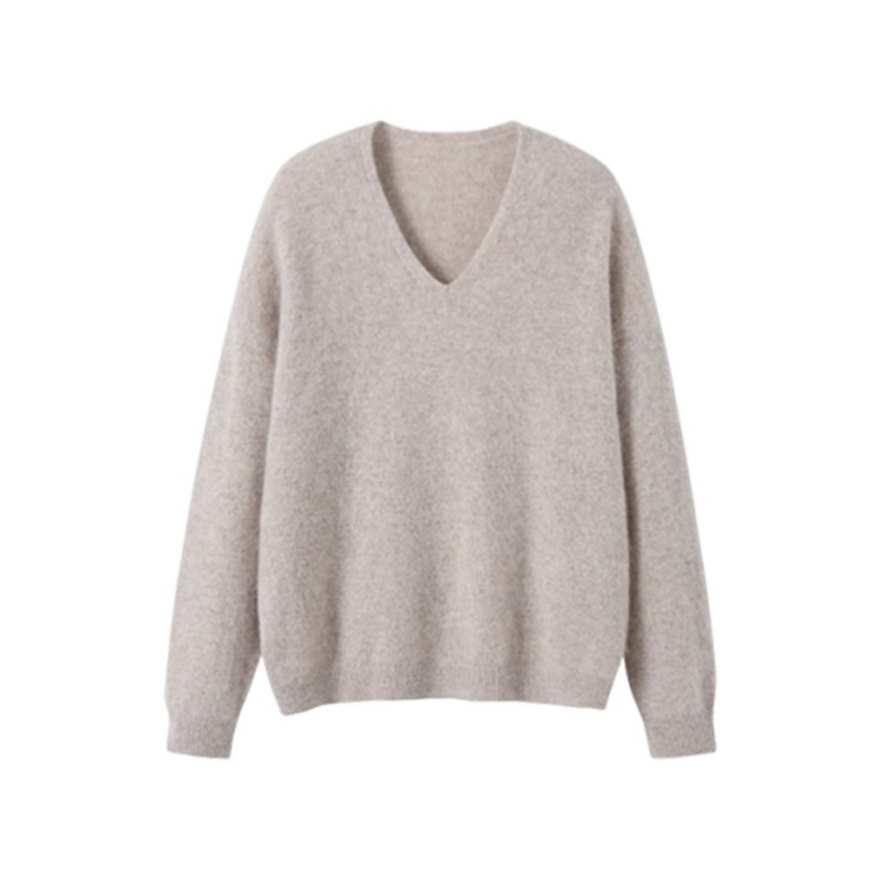 Loose Vneck Soft Cozy Sweater For Layering