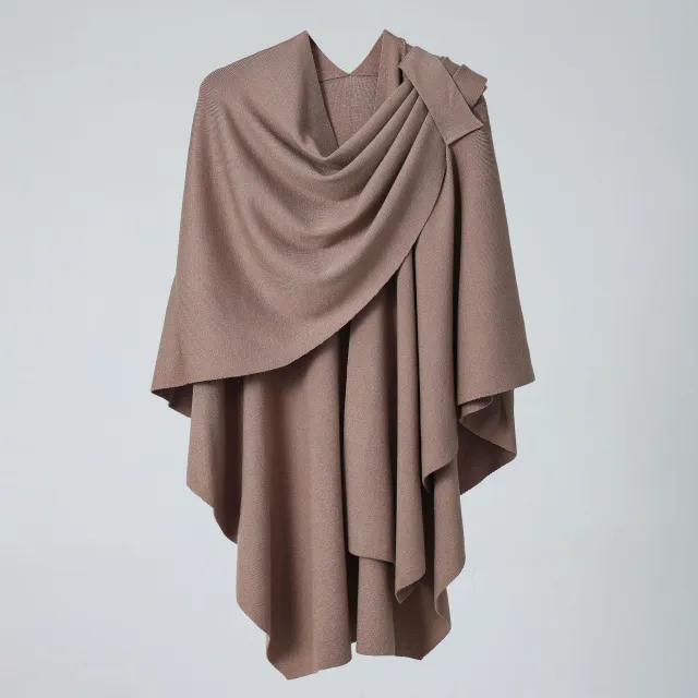 Solid Color Simple Side Strap Shawl Knitted Shoulder Strap Khaki - Shop at LoveMi